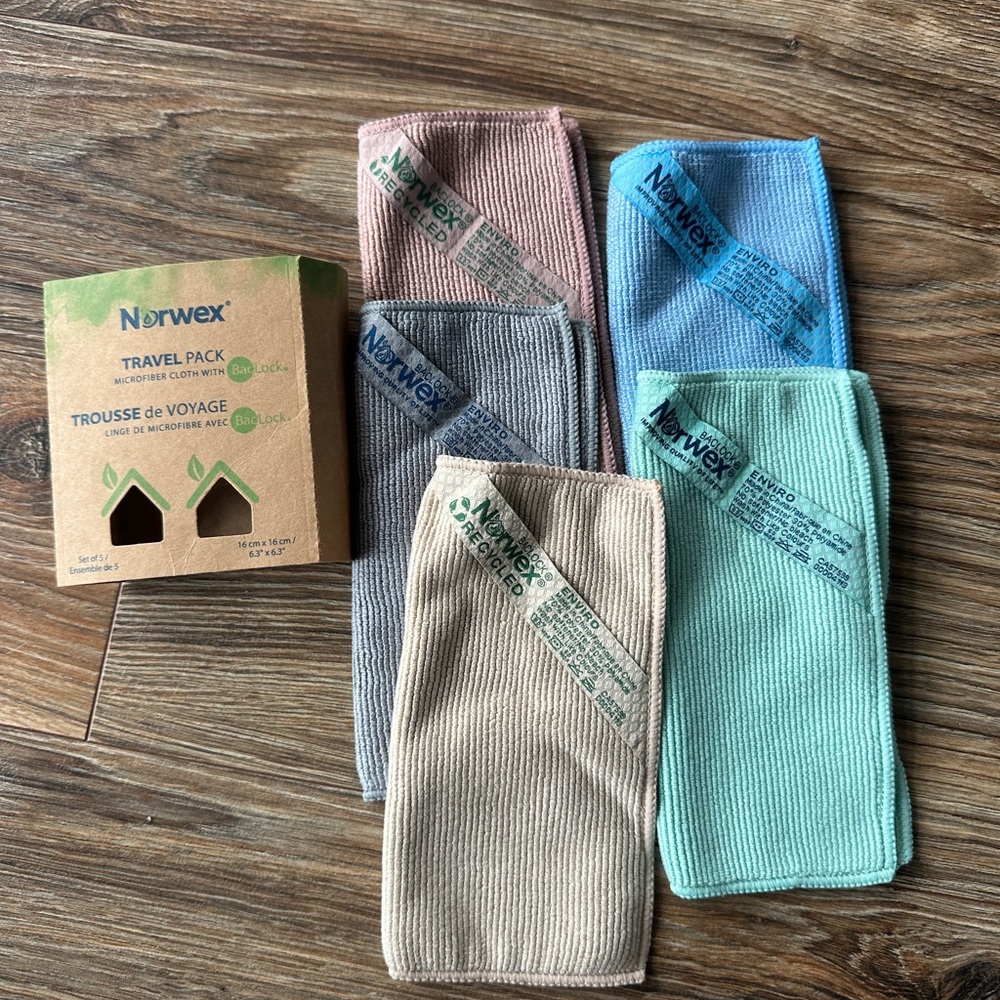 Norwex Travel Pack of 5 Envirocloths